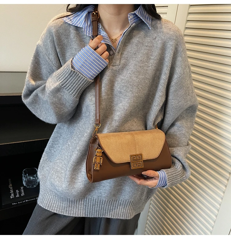 

2025 New High-end Ladies Leather Crossbody Bag Luxury Brand Famous Designer Elegant Vintage Paris