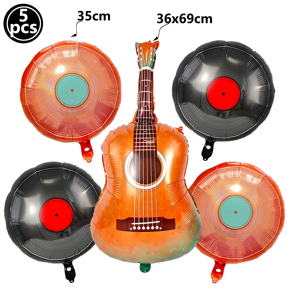 Musik-Gitarren-Partyballon Aufblasbarer Rockband-Gitarren-Folienballon Hip-Hop-Thema Geburtstags- und Hochzeitspartydekoration – Detail 6