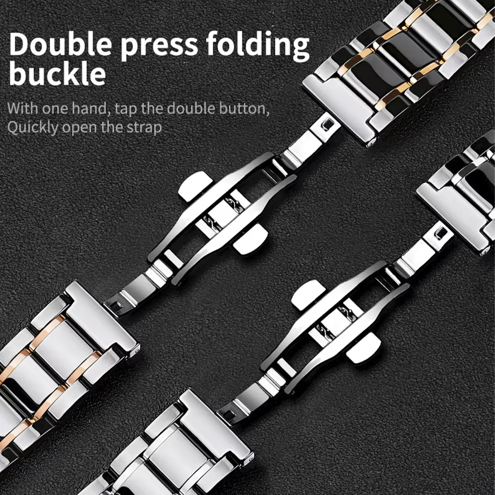 حزام معدني من السيراميك لساعة أبل الترا 49 مللي متر 10 46 مللي متر 42 مللي متر 9 8 7 45 مللي متر 41 مللي متر سوار معصم بديل لـ Iwatch 6 5 4 SE 44 مللي متر 40 مللي متر