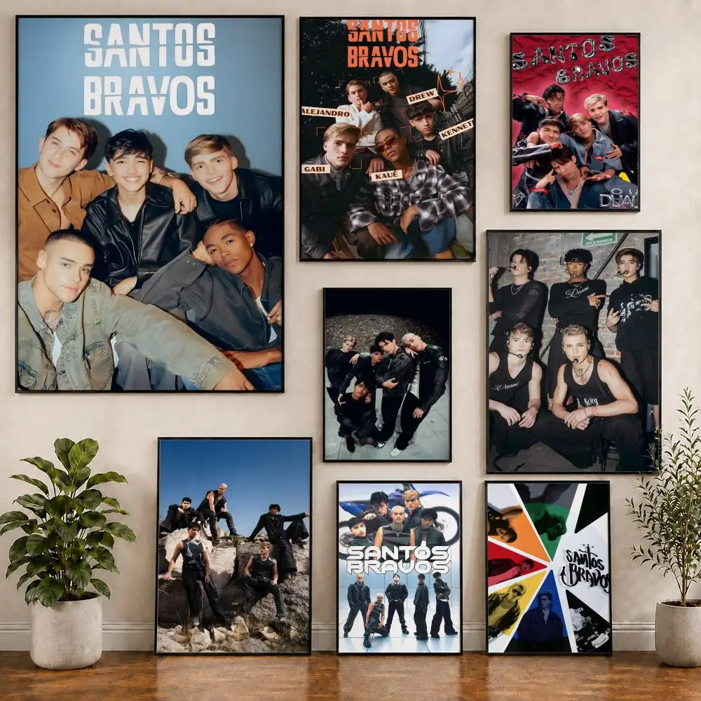 Band Santos Bravos 0% Poster, PVC, HD, zum Abziehen und Aufkleben, modernes Poster, für Zuhause, Büro, Wohnzimmer, Esszimmer, Wanddekoration