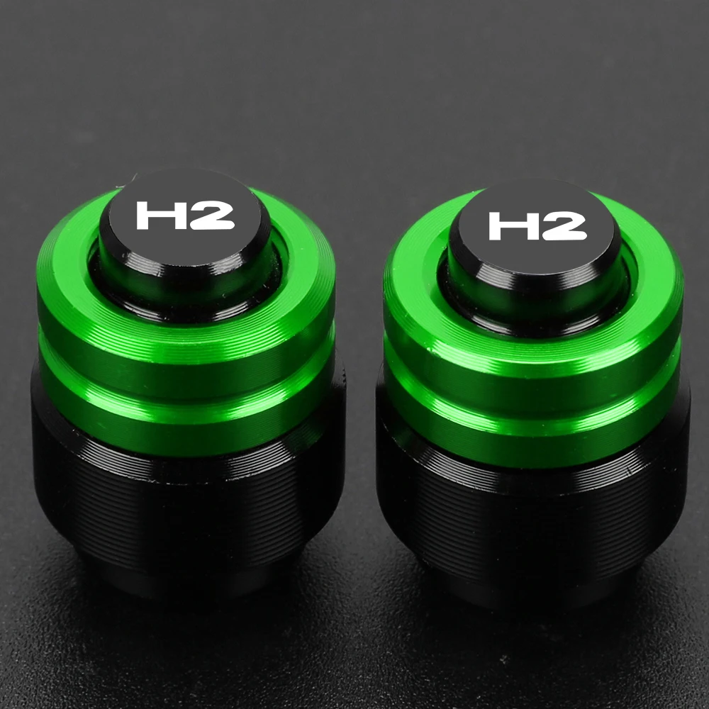 FOR KAWASAKI NINJA H 2 H2 2019- 2024 2023 2022 2021 20 Motorcycle Tire Valve Stem Caps Cover Rearview Mirror Plug Hole Screw Cap
