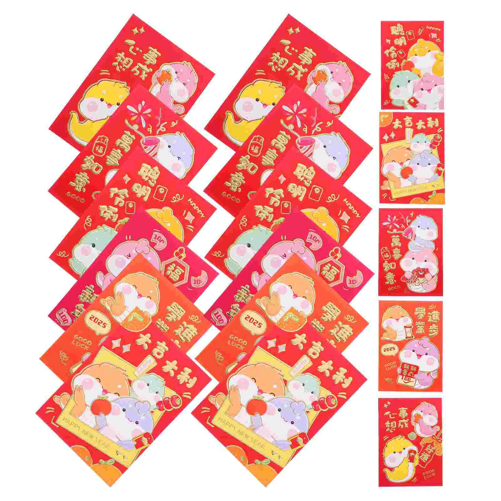 

Lai Shi Feng Hong Bao Money Envelopes Lunar New Year Decorations Red for Chinese