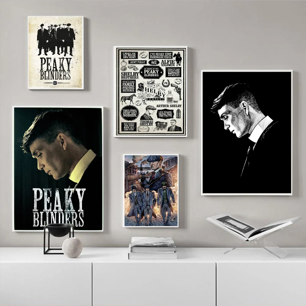 P-Peaky B-Blinders Movie Sticky Posters Vintage Room Home Bar Cafe Decor Room Wall Decor