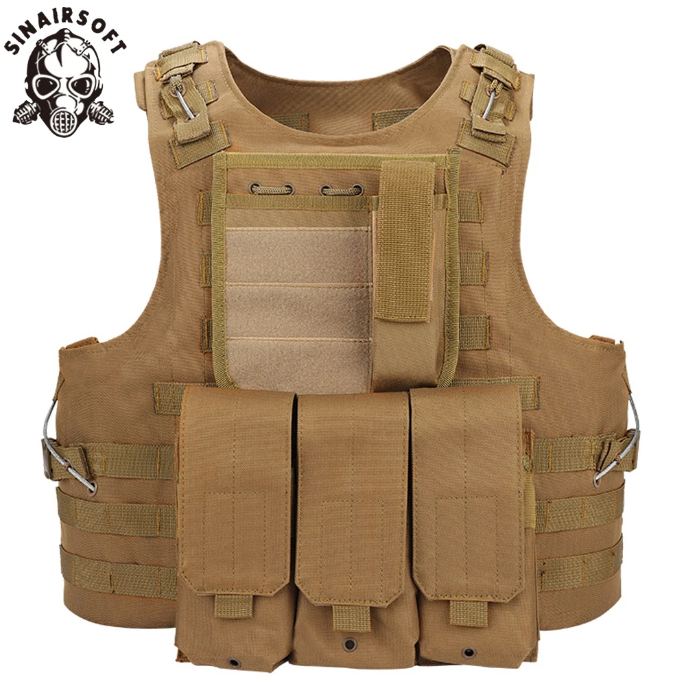 SINAIRSOFT Nylon Amphibious Battle Tactical Vest Plate Carrier With Molle Attachment Package Fit Shooting SportsHunting Vests