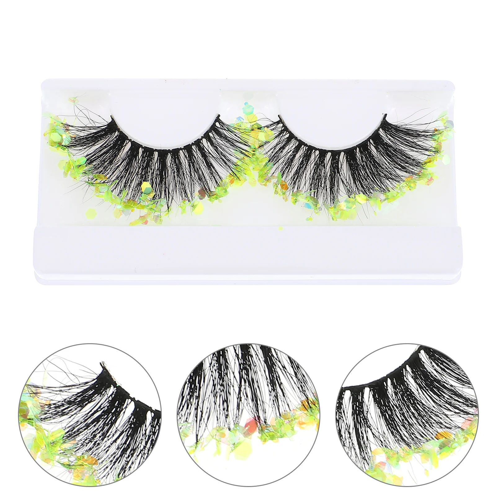 3D الرموش الصناعية الترتر تصميم طويلة الأمد مجعد جلدة للنساء حزب العين اكسسوارات ماكياج ديكور #5