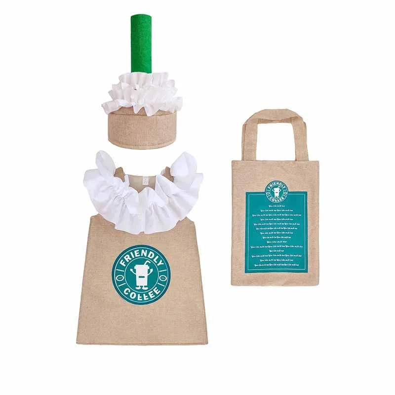 أزياء تنكرية للهالوين للأطفال، أزياء كوكو الخضراء المشروبات، شاي الحليب، أزياء أداء مسرح الأطفال، ملابس الأطفال