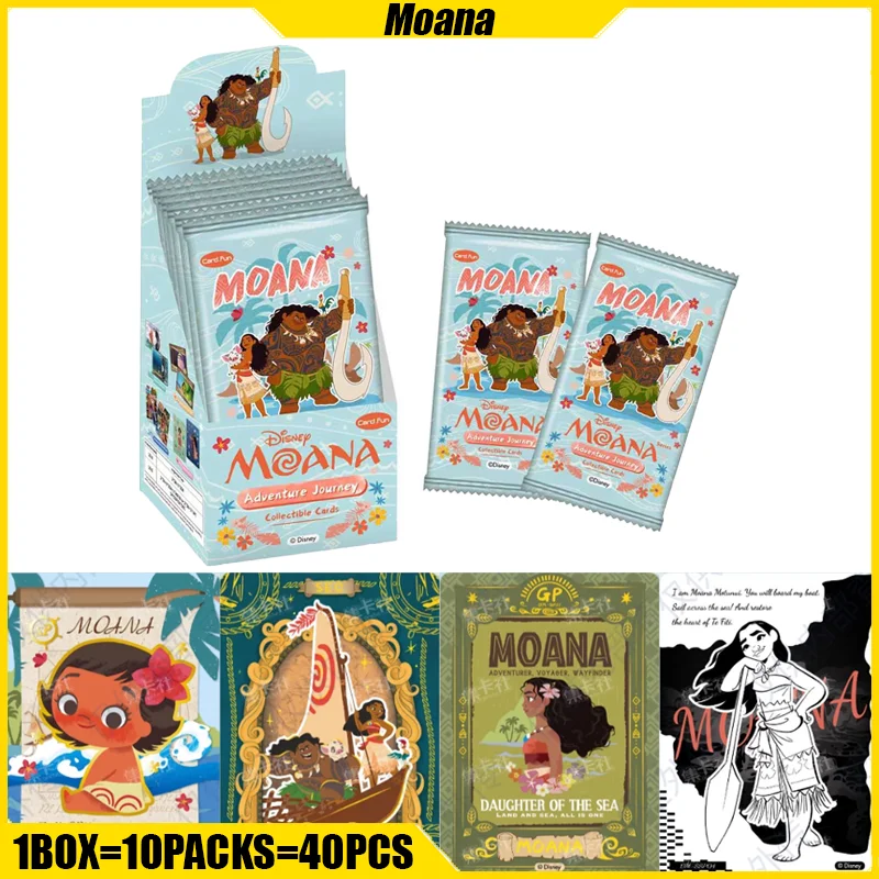 Card.fun Moana Cards Adventure Journey Anime Collection Cards Mistery Boxes Board Games Toys Birthday Gifts for Boys and Girls