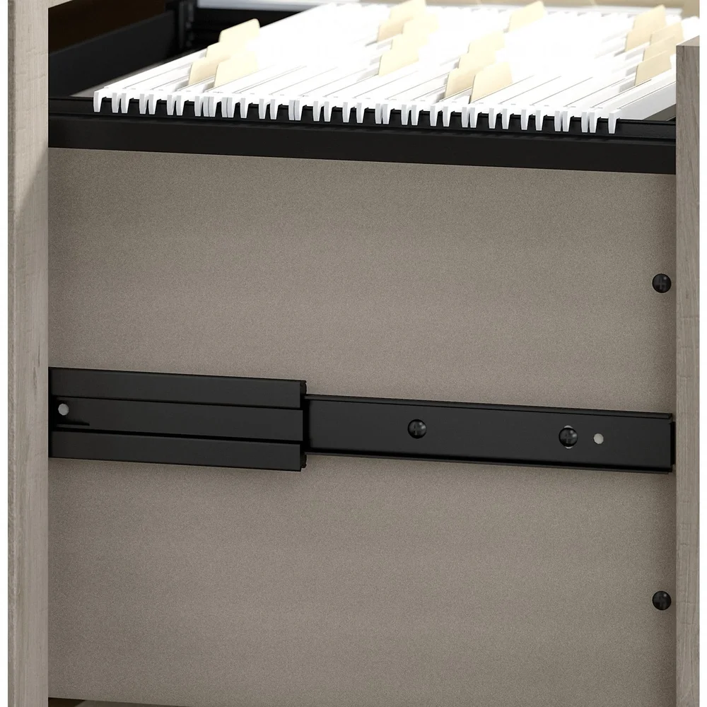 Mobile File Cabinet 2 Drawer Rolling Storage Organizer with Locking Casters Smooth Ball-Bearing Slides Office Home Use