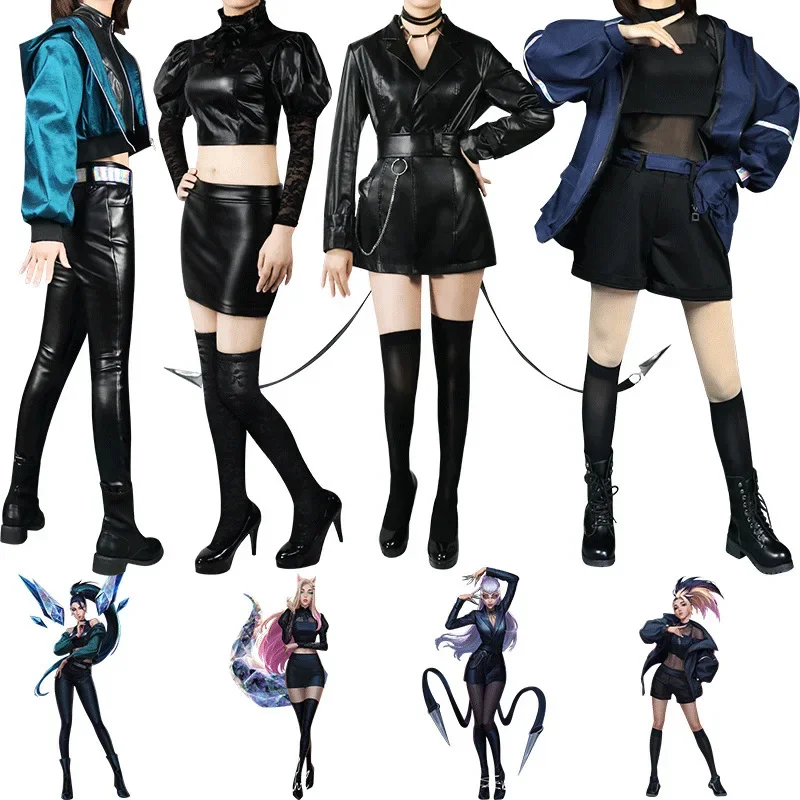 Lol-cosplay KDA Cosplay Costume Seraphine Superstar Kasha Evelyn Ari Cosplay Girl Group Second Season Song Costumes Women Dress