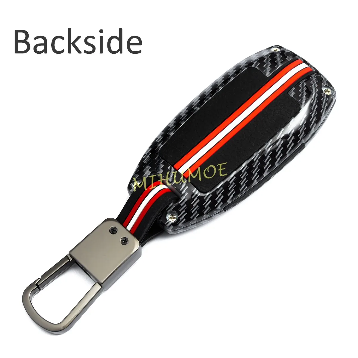 Metal Carbon Fiber Car Key Fob Case Cover Keychain Accessories For 2020-2025 Infiniti Q50 Q60 QX50 QX55 QX60 2024 2023 2022 2021 view 6