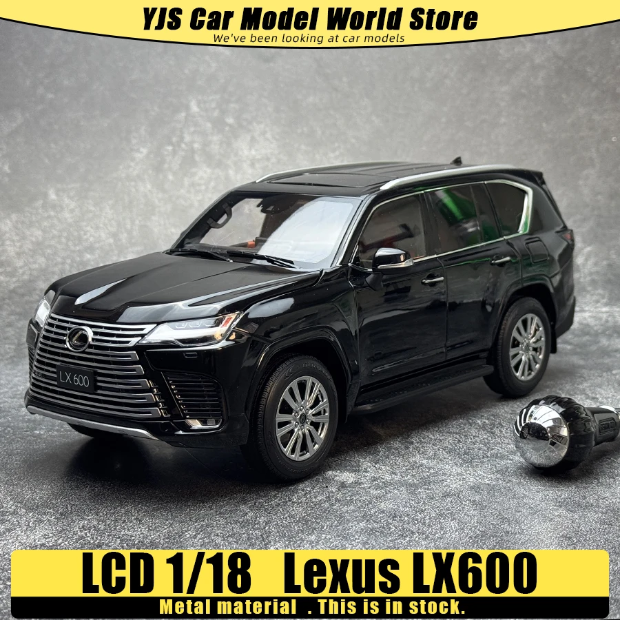 

ЖК-дисплей 1:18 Lexus LX600, модель автомобиля из сплава, внедорожник, статическое украшение, коллекция праздничных подарков, металлический материал