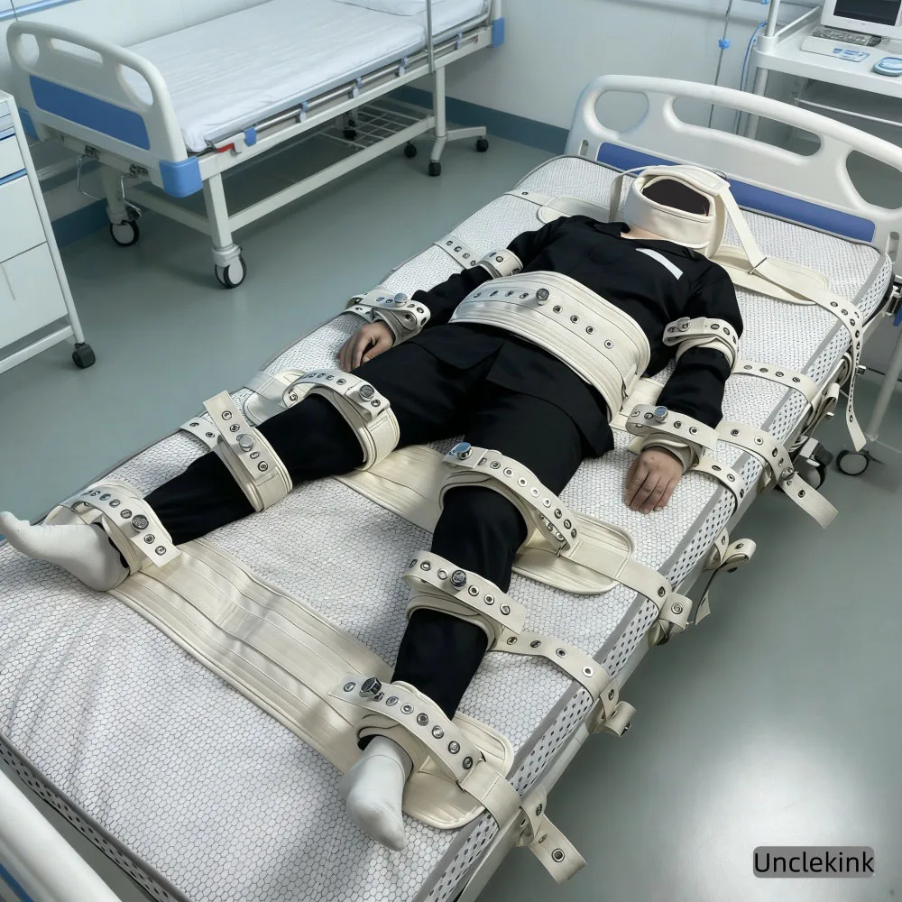 Magnetic Restraint for Mental Hospital Medical Asylum Restraints Magnetic Locking Cuffs Full Body Immobilization Belt Bed Ties view 3