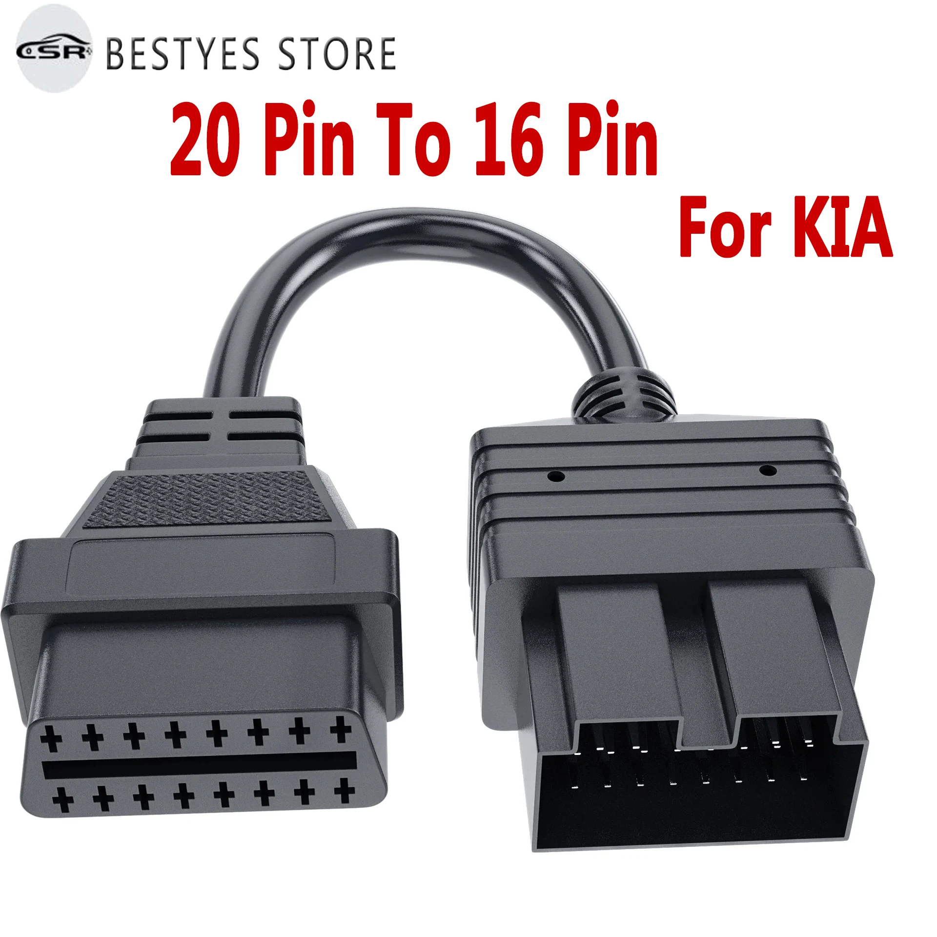 ELM327 OBD2 Cable 20 Pin To 16 Pin OBD Diagnostic Tool For KIA Car Connector Cable Code Reader Adapter Data Link Hight Quality