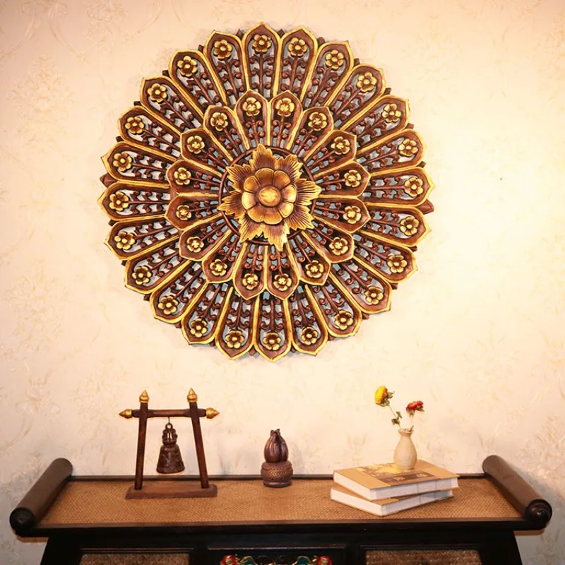 Pomelo wood carving board South East Asia wall hanging wood carving