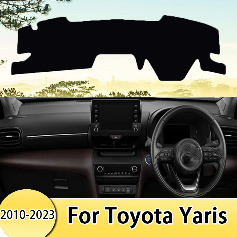 

Car Dashboard Cover Sun Shade Mats Avoid Light Pads Instrument Panel Protective Carpets For Toyota Yaris 2010-2023 2011