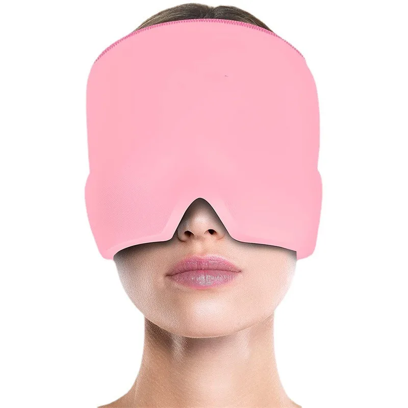 

Flexible Migraine Relief Hat Cold Compress Ice Pack Gel Eye Mask for Headache