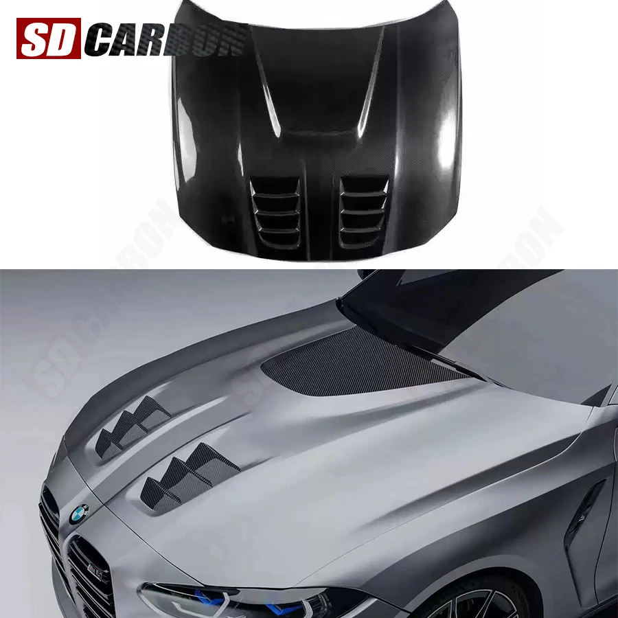 

For BMW M3 G80 M4 G82 G83 Carbon Fiber Hood Engine Cover Hood Car Headliner Hood Cover P Style Car body kit