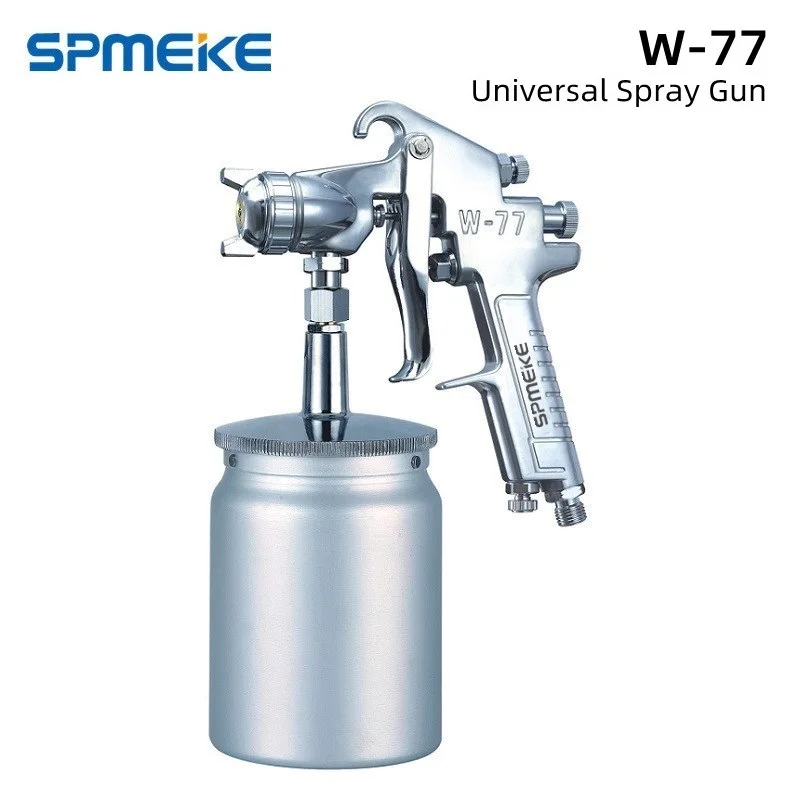 

SPMEKE Professional W-77 Pneumatic Paint Spray Gun for Car / Furniture Spraying Tool for Car DIY Craft Projects / Paint Sprayer