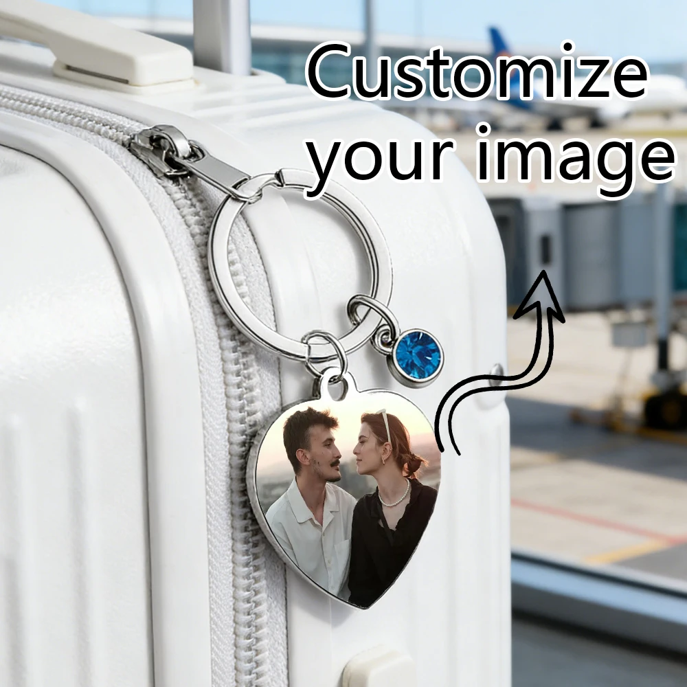 

Персонализированная фотометаллическая бирка для багажа, подарок для путешествий, подвеска для сумки, для семьи, друзей и близких, бирка для багажа с индивидуальным дизайном