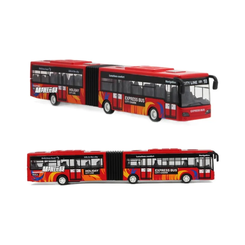 1/32 liga cidade ônibus puxar para trás carro de brinquedo diecast inércia veículo modelo presente educacional para meninos crianças
