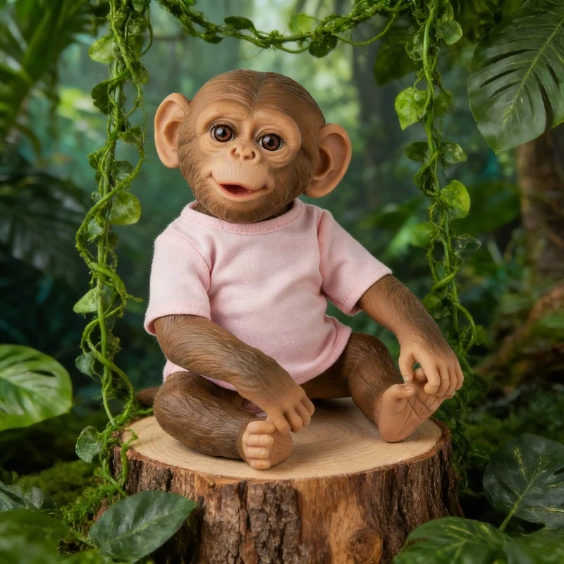 

19-дюймовая 48-см виниловая обезьяна всего тела, реалистичная детская 3D-игрушка для малышей