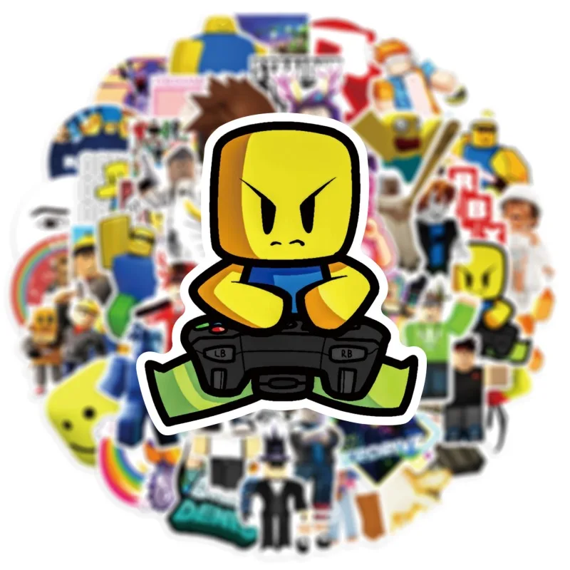 50 قطعة ملصقات الكرتون ROBLOX حفلة طفل ملصق سكيت الثلاجة الكتابة على الجدران حقيبة الهاتف المحمول ملصق طفل هدية عيد ميلاد