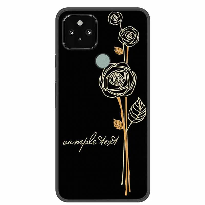 جراب سيليكون لجوجل بيكسل 4a 5g ، الإغاثة ثلاثية الأبعاد ، لينة ، سوداء ، تبو