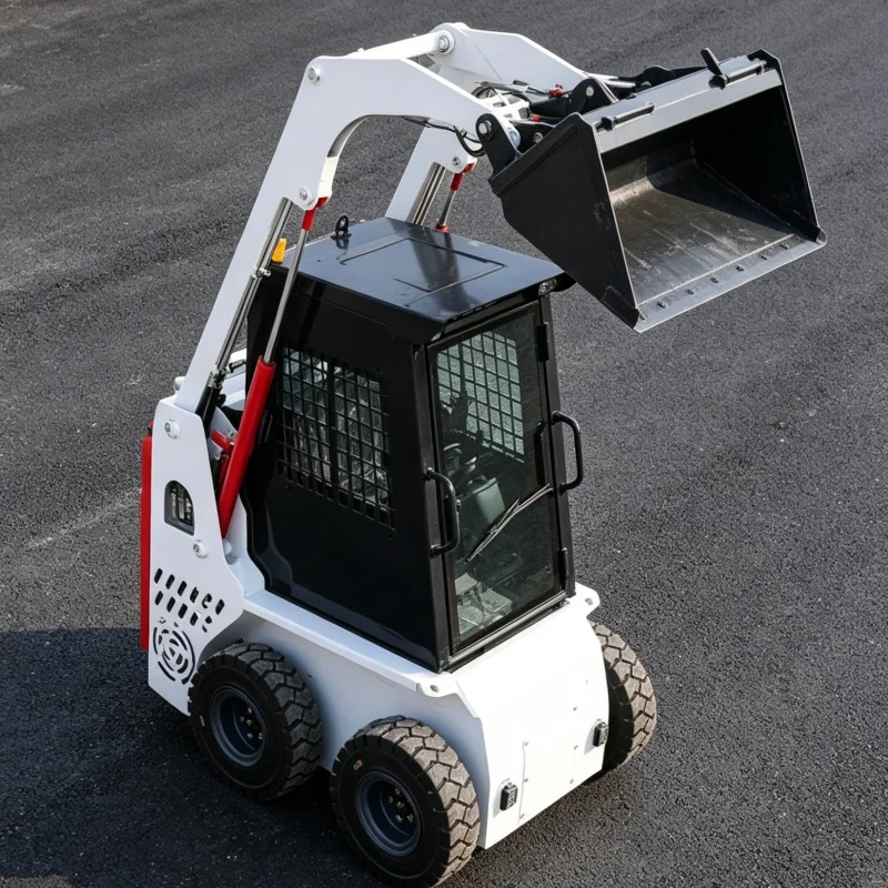 Customized Construction Skid Steer Transporter, Sand & Gravel Handling Skid Steer Loader, Construction Site Skid Steer Machinery