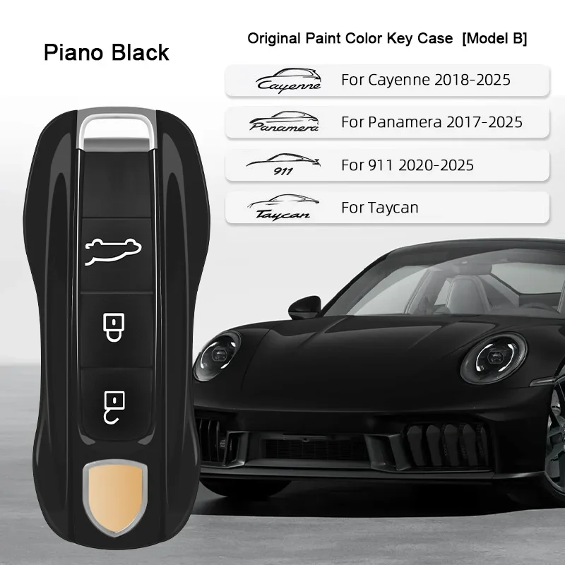 

Car Remote Smart Key Case Cover For Porsche Cayenne 9ya 9yb Panamera 971 911 Targe Taycan Macan 95b Cayman 718 Boxster 2014-2025