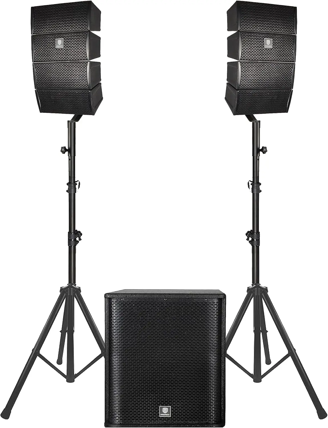 PRORECK Club 3500: 8 array speakers + 15