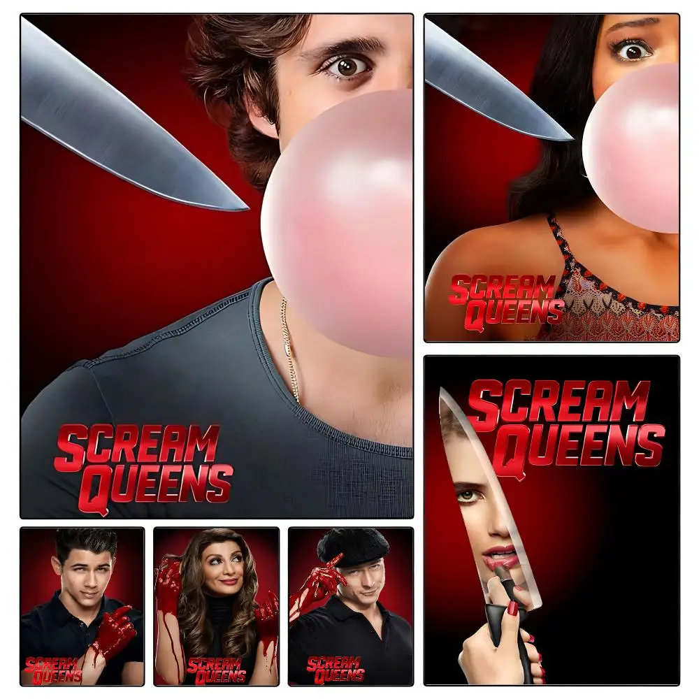 series Scream Queens Poster Poster Waterproof HD Unframed Self‑Stick Decor Wall Art for Home Room Decoration Gift