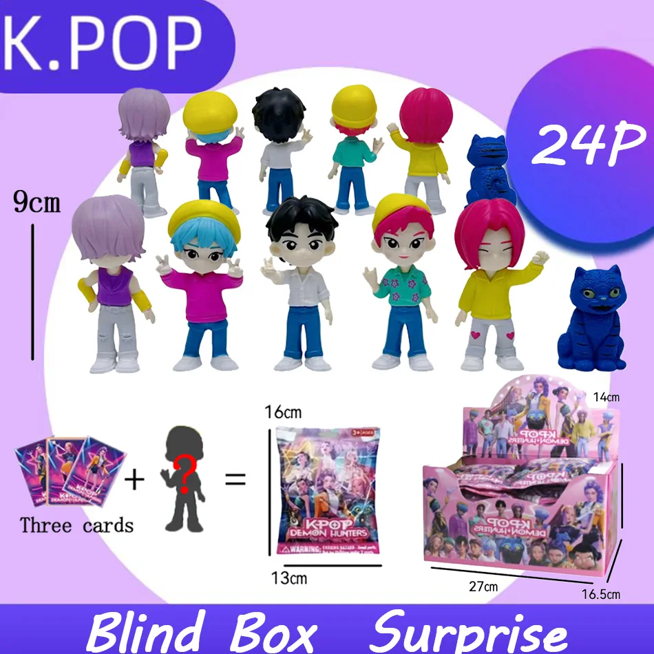 Anime Kpop Demon Hunter serie di scatole cieche Figura Figurina di tigre Giocattolo Decorazione da scrivania Statue Ornamento Regalo di Halloween/Natale per bambini