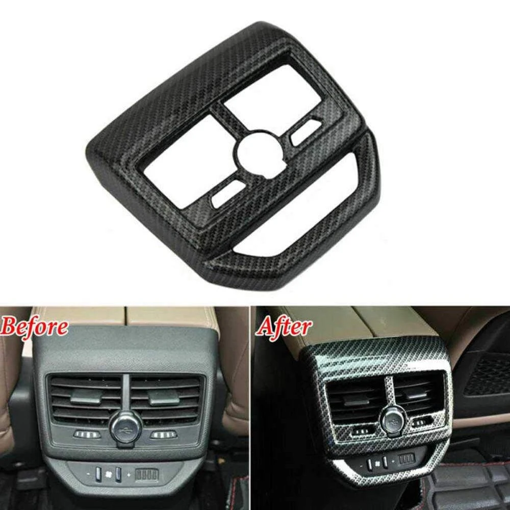 Car Air Conditioning Cover Trim, for Peugeot 3008 5008 GT Rear Behind Armrest Box Outlet Vent Frame Decoration