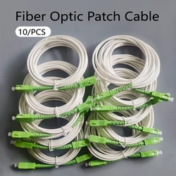 10/PCS Fibra Optica SC/APC-SC/APC Simplex Mode Optical Fiber Patch Cord FTTH 1.5M/2M/3M Indoor Patch Cord Special Promotion