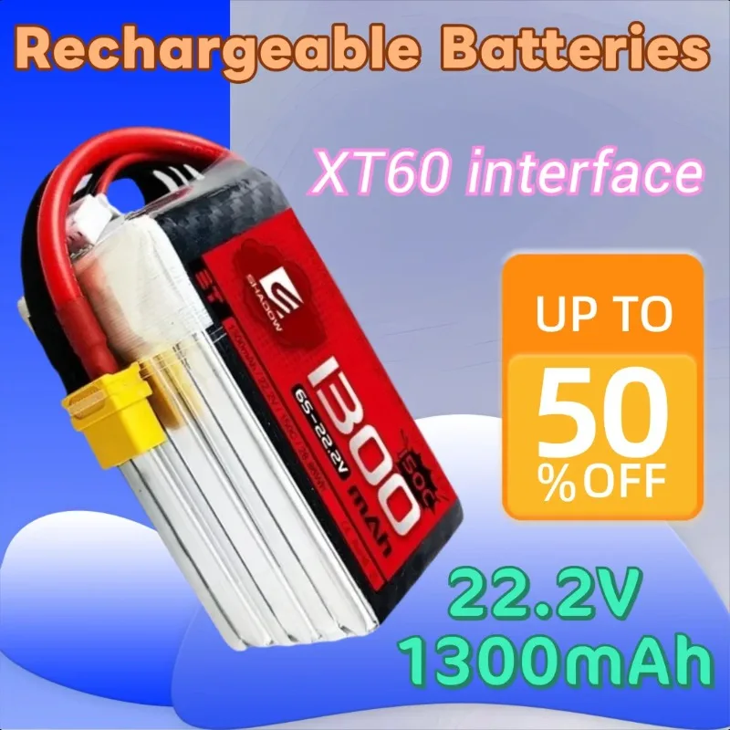 

22,2 В 1300 мАч 6S 150C с LiPo аккумулятором XT60 для радиоуправляемого вертолета, квадрокоптера, гоночных дронов FPV