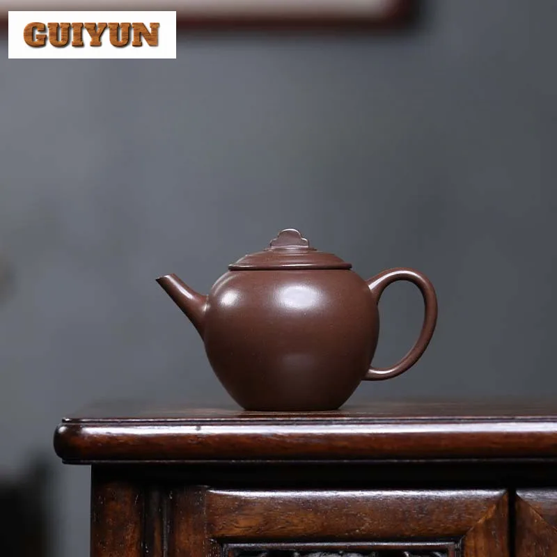 

165 мл классические чайники из фиолетовой глины Исин ручной работы горшок Ruyi из необработанной руды фиолетовый грязевой чайник китайский чайный сервиз Zisha чайная посуда