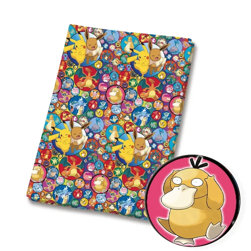 Pokemon Cartoon Fabric140*50cm Handmade Sewing Patchwork Quilting Baby Dress Home Sheet Printed Fabric Fabric Sewing Kids