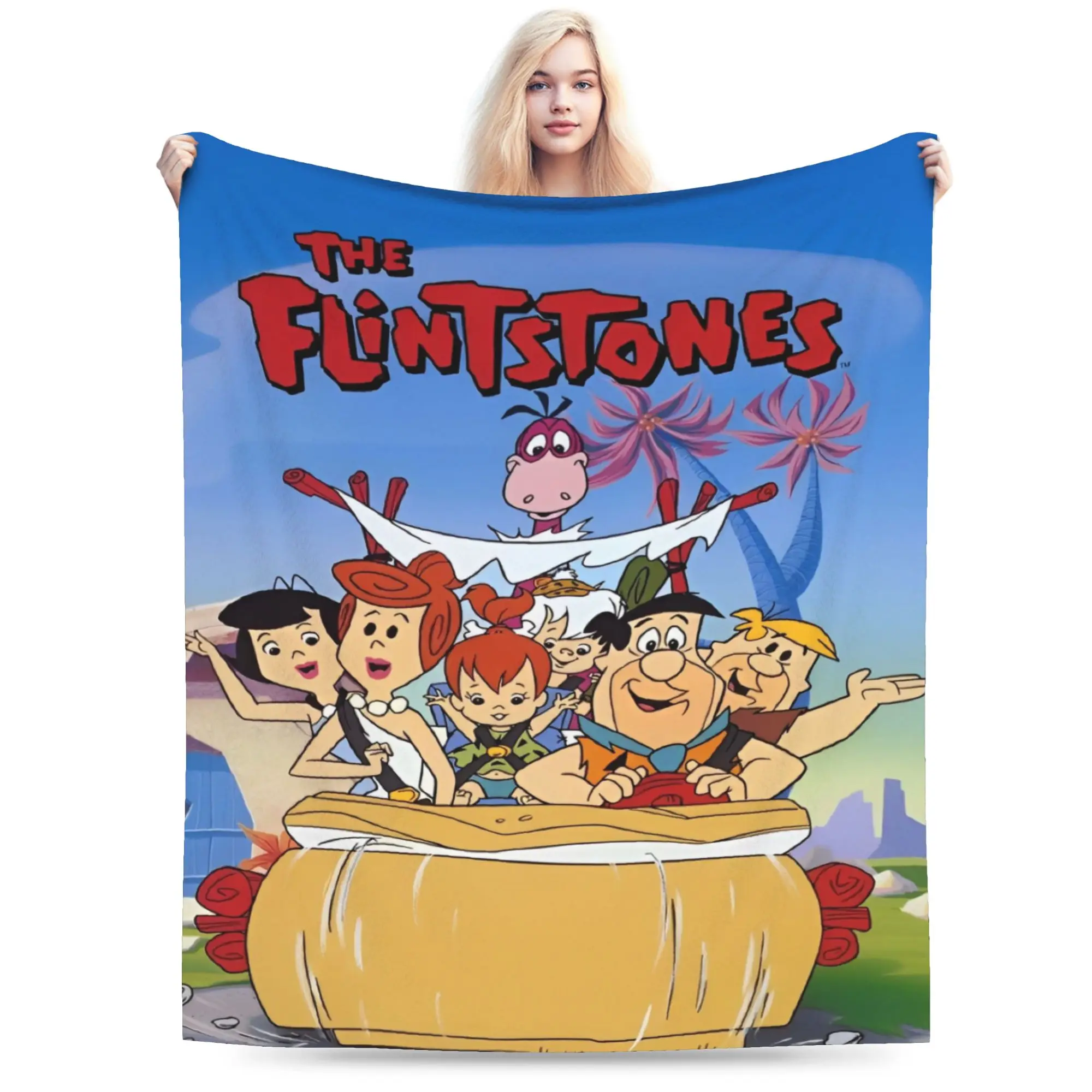 Stylish The Flintstone cartoon anime dabba Blankets Ultra-Soft Flannel  Relax Throw Blanket Machine Washable