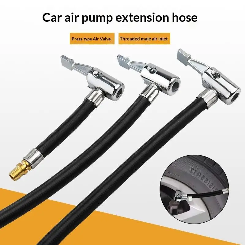 10/20/30cm Tire Inflator Extension Hose Anti Deflate Air Pump Connection Adapter Pipe For Car Motorcycle Bike