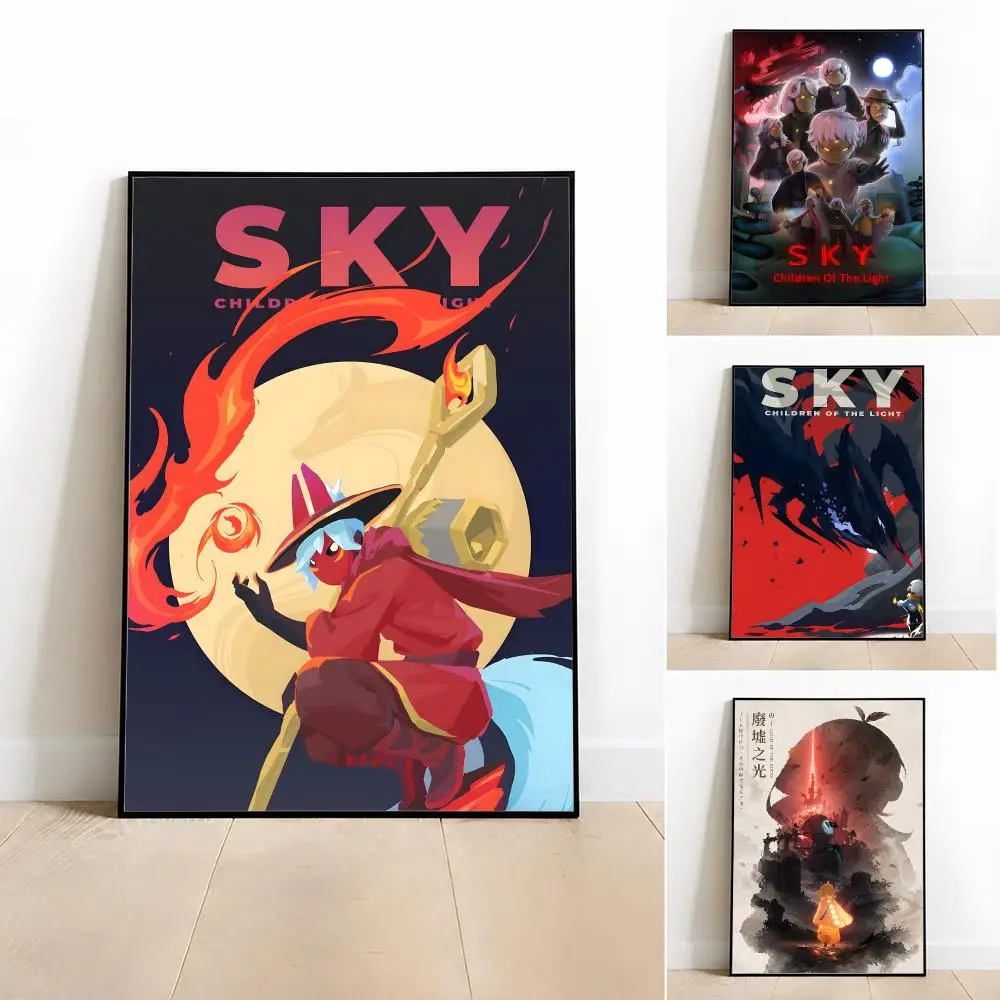 Game-Sky Children of the Light Poster Poster Room Wall Art Decor Waterproof Stickers For Home Bar Bedroom Decoration