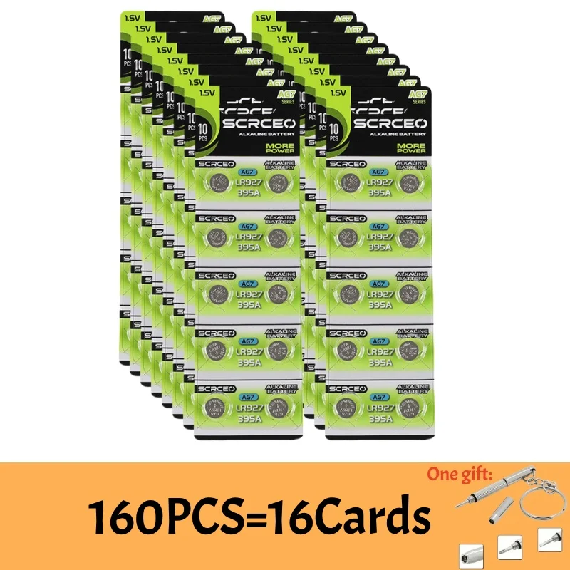 10-200PCS AG7 SR927SW 395 Knoopcelbatterij LR927 LR57 SR927W 399 395A Alkaline Batterijen voor Horloges Speelgoed Afstandsbediening