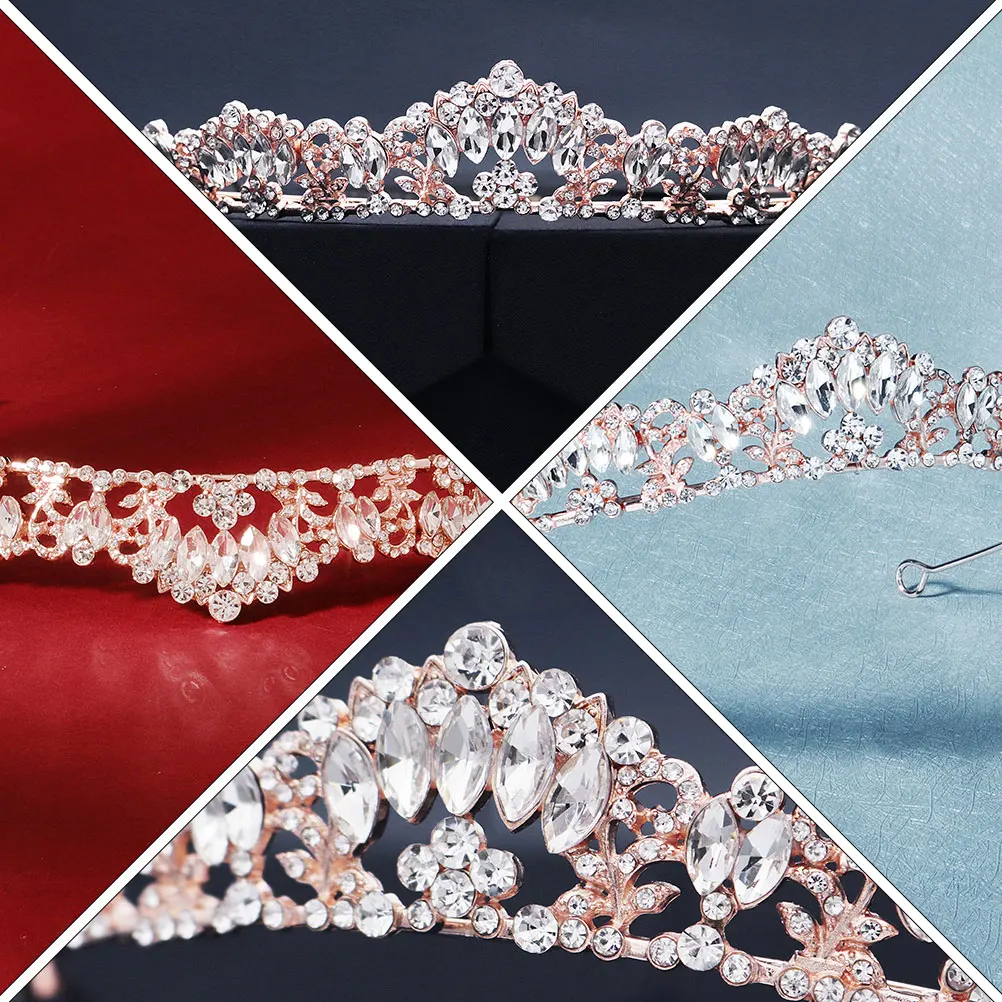 

Alloy Wedding Crown Bride Hairband Durable Fadeless Lightweight Accessories for Banquets Parties Engagement Hairstyle Tool