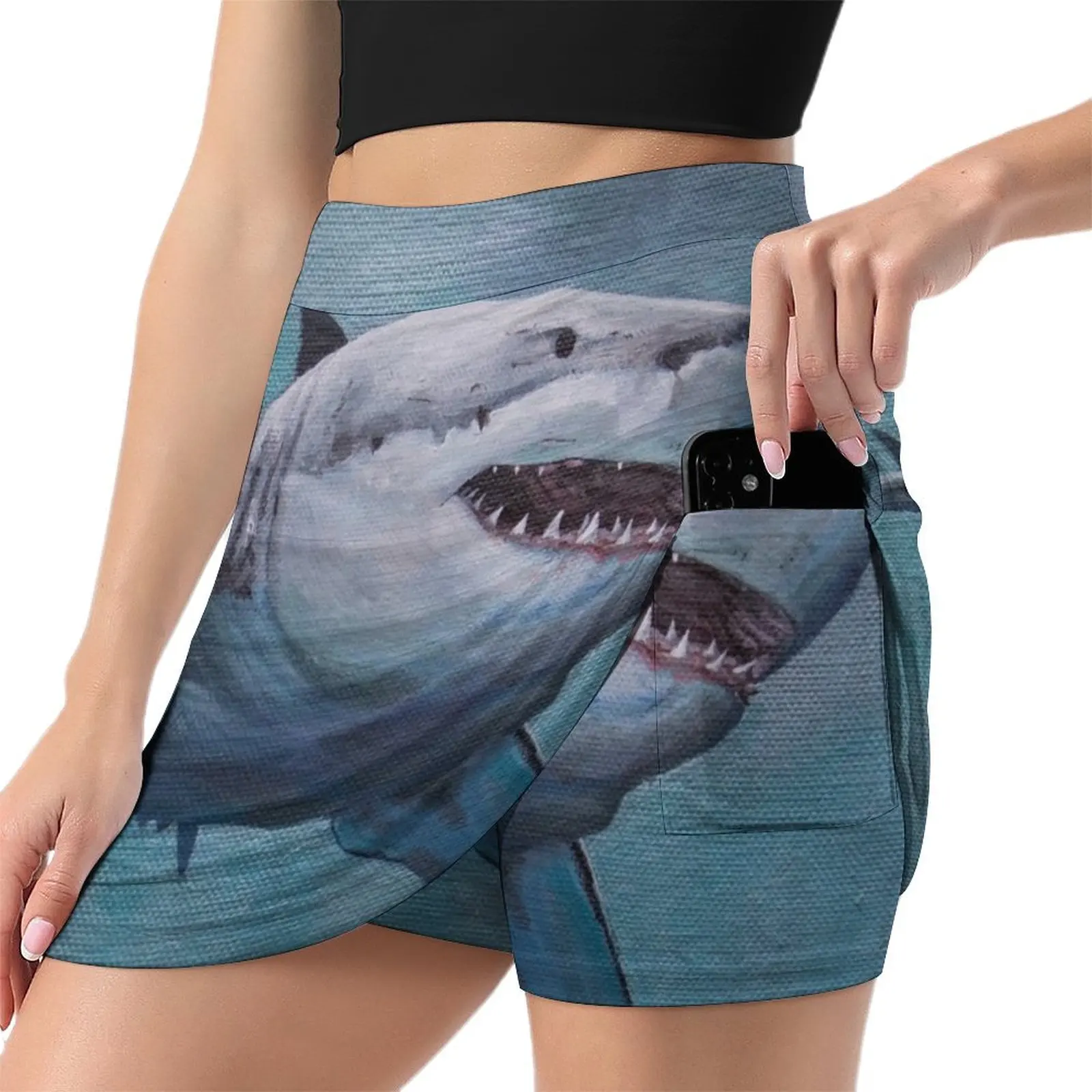 Great White Shark Mini Skirt women clothing 2025 new arrivals Clothes for summer