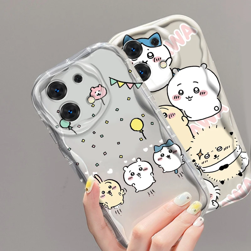 Usagi Chiikawa Hachiware Cute For Xiaomi Redmi Note 13 12 12S 11S 11 10 9 8 10A 9C 9T Pro Plus 5G Wave Oil Back Phone Case