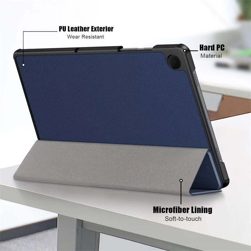 Folio Case for Samsung Galaxy Tab A11 2025/Tab A9 2023, Tri-fold Smart Cover with Auto Sleep/Wake, Multiple Colors