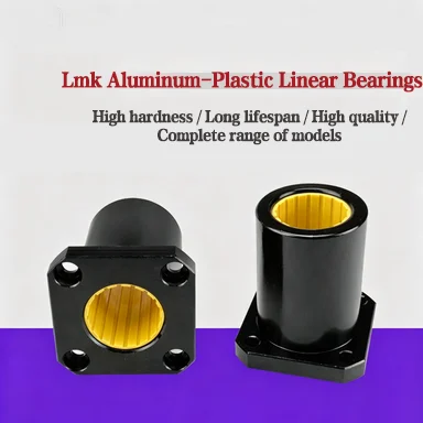 LMK Linear Bearing Flange Linear Motion Bearing LMKUU LMKLUU Maintenance Free Bushing 10-40mm