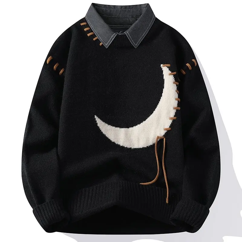 Two Items Sweater, Outdoor Use, Fishing, Fashionable, for Men, Trendy, Versatile, for Sports, for Casual Wear, Knitted Sweater