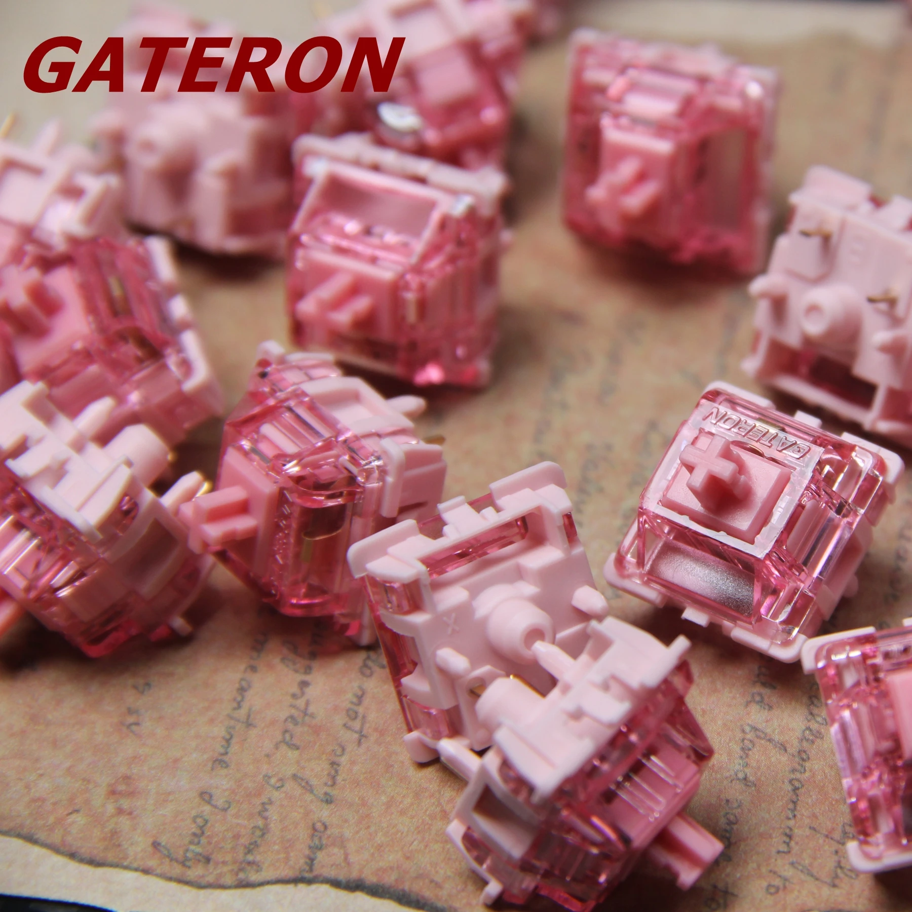 NEW GATERON Sakura Switch 5Pin 40g Linear Mechanical keyboard Switch Mahjong Sound HiFi Linear Keyboard Switches Gaming Switches
