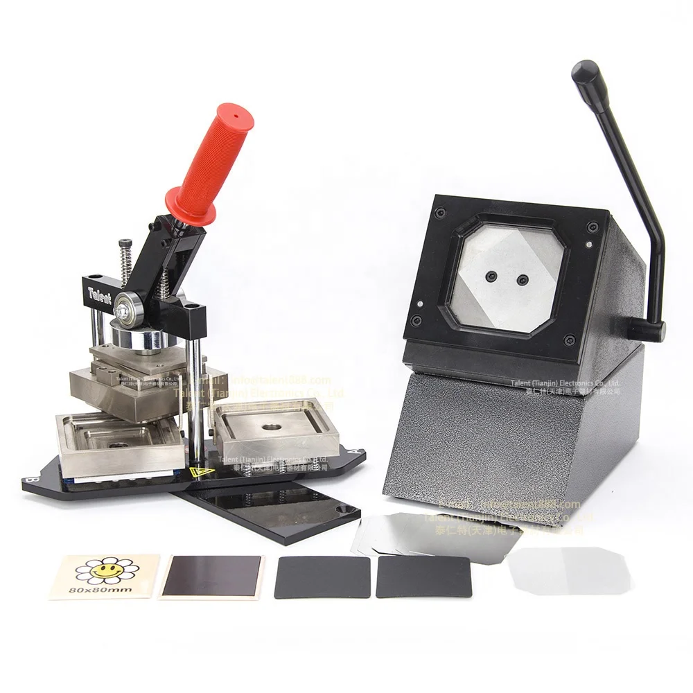 

HOT SALE Square 80x80mm Custom Photo Fridge Magnet Button Maker Button Machine Kit