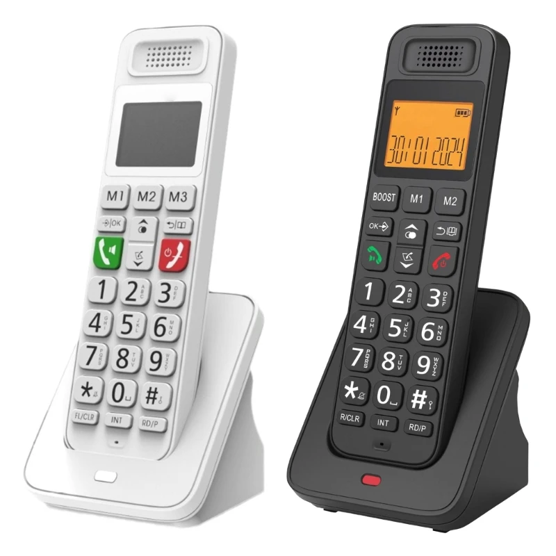 

D1018 Digital Cordless Phone Large LED Display Telephone for Home Offices with Caller Display Handsfree Low Radiation